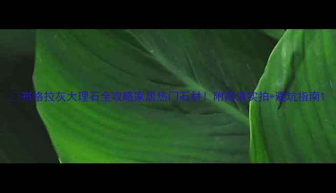 图片 ✨布格拉灰大理石全攻略家居热门石材！附高清实拍+避坑指南1