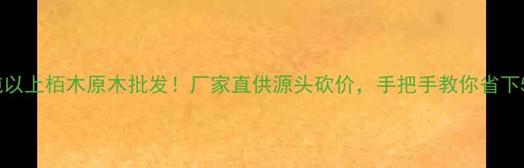图片 低价收购20吨以上栢木原木批发！厂家直供源头砍价，手把手教你省下5万采购费🌳1