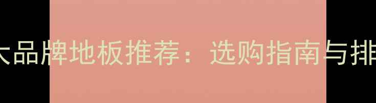 图片 十大品牌地板推荐：选购指南与排名1