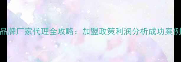 图片 地板品牌厂家代理全攻略：加盟政策利润分析成功案例深度