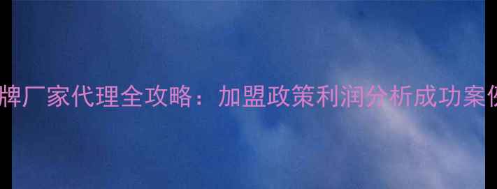 图片 地板品牌厂家代理全攻略：加盟政策利润分析成功案例深度1