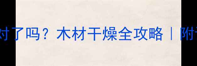 图片 蒸气烘干设备选对了吗？木材干燥全攻略｜附设备选购指南🔥2