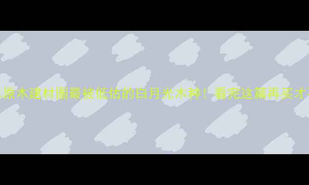 图片 🌟桦木原木建材圈最被低估的白月光木种！看完这篇再买才不踩坑