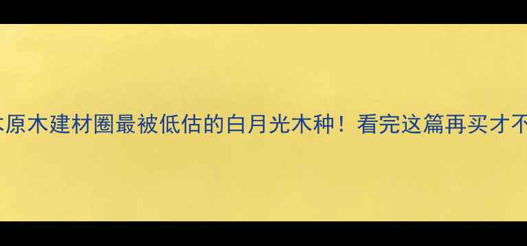 图片 🌟桦木原木建材圈最被低估的白月光木种！看完这篇再买才不踩坑1