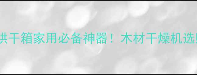 图片 🔥小型木头烘干箱家用必备神器！木材干燥机选购全攻略🔥1