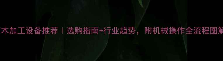 图片 🔥防腐木加工设备推荐｜选购指南+行业趋势，附机械操作全流程图解！🔥2